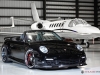 2011 black Porsche 911 Turbo cabriolet wallpapers