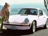 Car girl and Porsche 911 pink