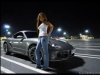 Car Girl and Porsche