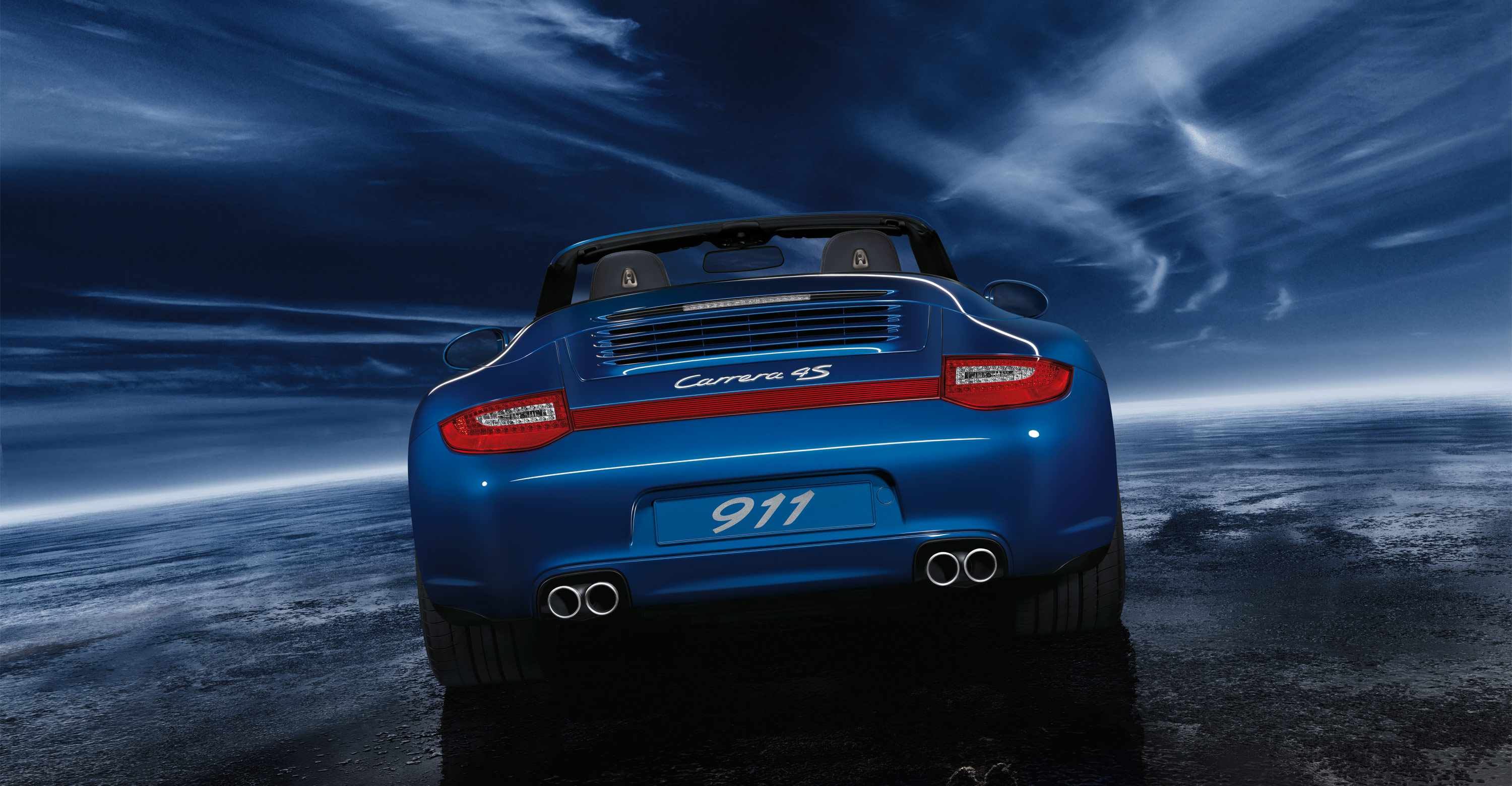 2011 Blue Porsche 911 Carrera 4S Cabriolet wallpapers