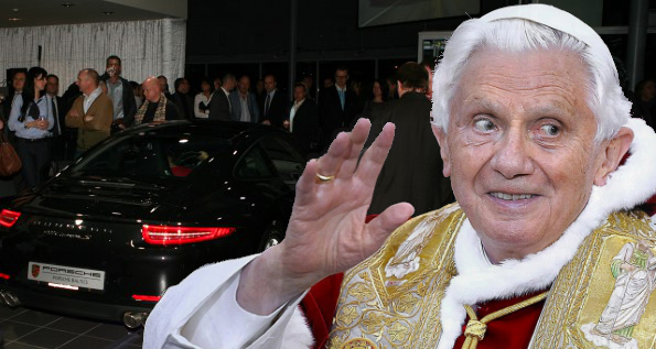 Porsche center Riga and Pope Benedict XVI