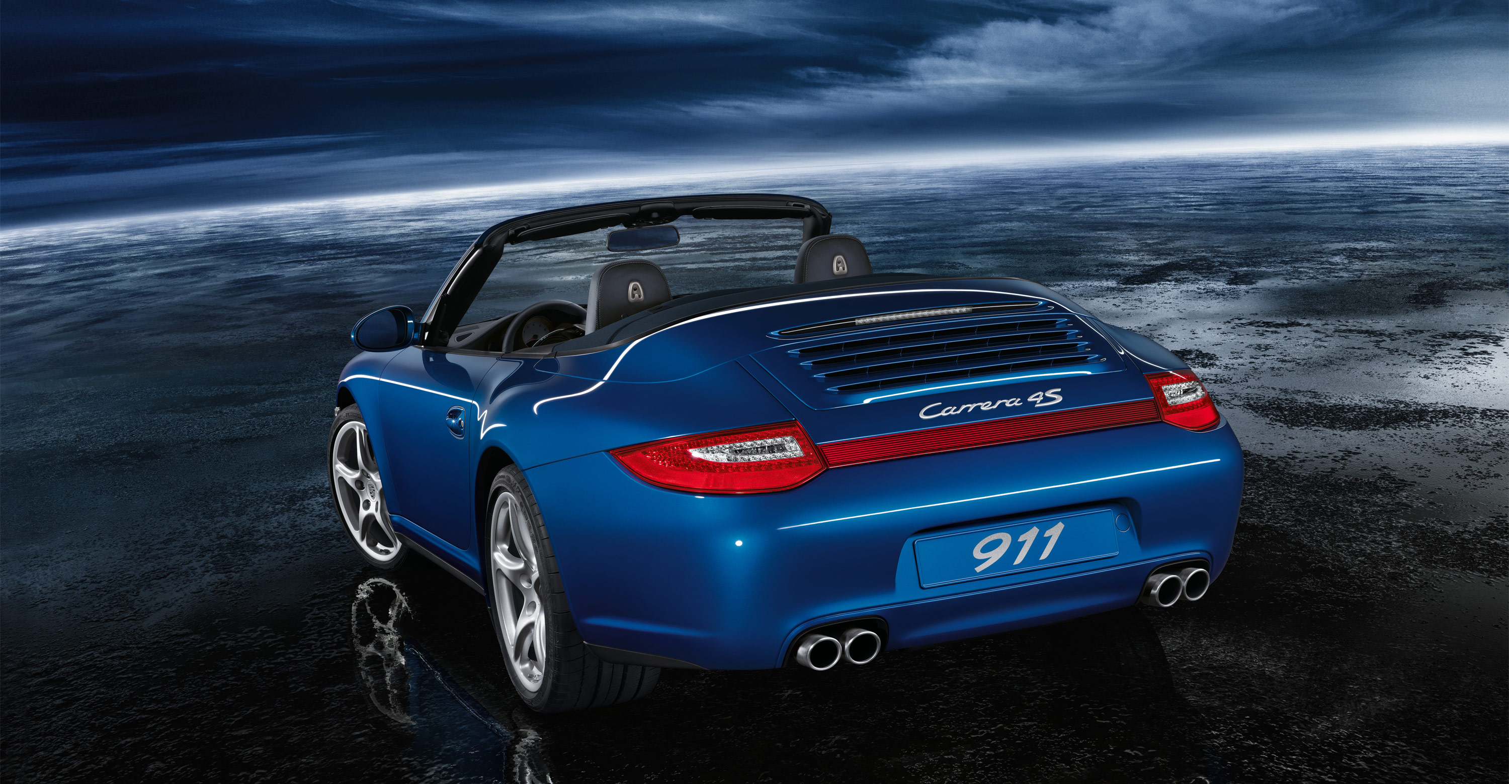2011 Blue Porsche 911 Carrera 4S Cabriolet wallpapers